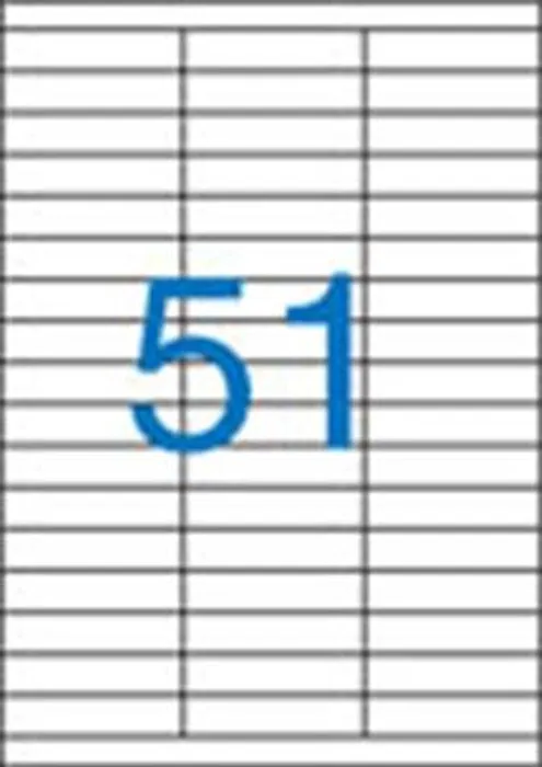 Główne zdjęcie produktu Etiketa, ILC, 70x16,9 mm, třířadé, 5100 ks/bal., VICTORIA