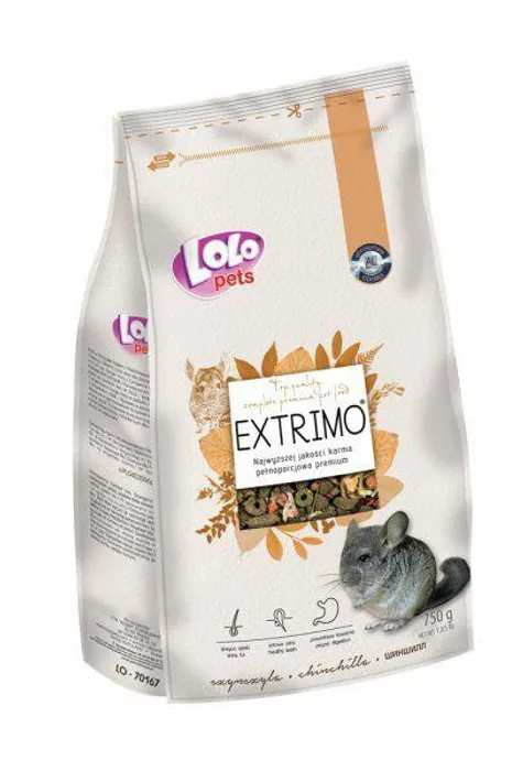 Główne zdjęcie produktu EXTRIMO kompletní krmivo pro činčily v sáčku se zipem 750 g