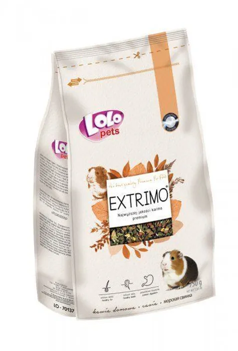 Główne zdjęcie produktu EXTRIMO kompletní krmivo pro morčata v sáčku se zipem 750 g