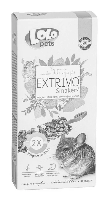 Główne zdjęcie produktu EXTRIMO SMAKERS tyčinky pro činčily 2ks/100 g