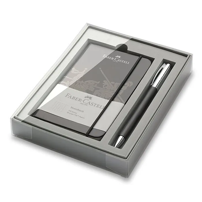 Główne zdjęcie produktu Faber-Castell 149623 Ambition Precious Resin kuličková tužka, dárková kazeta se zápisníkem