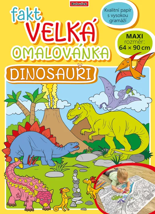 Główne zdjęcie produktu Fakt velká omalovánka - Dinosauři