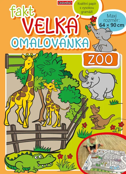 Główne zdjęcie produktu Fakt velká omalovánka - ZOO