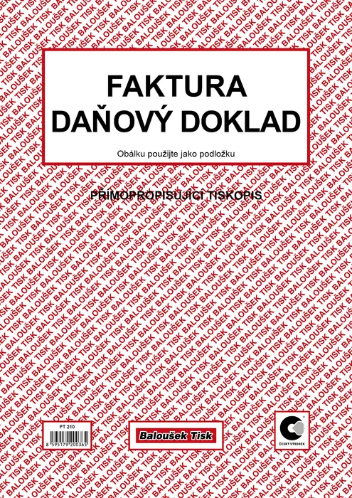 Główne zdjęcie produktu Faktura - daňový doklad A4 samopropis PT210