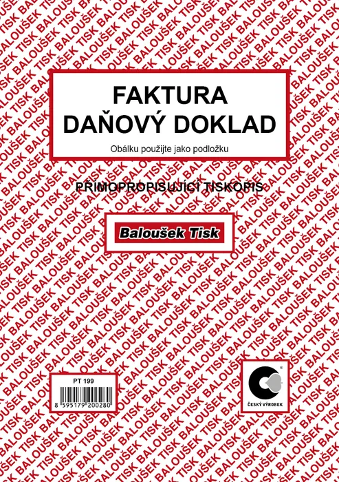 Główne zdjęcie produktu Faktura - daňový doklad A5 PT199