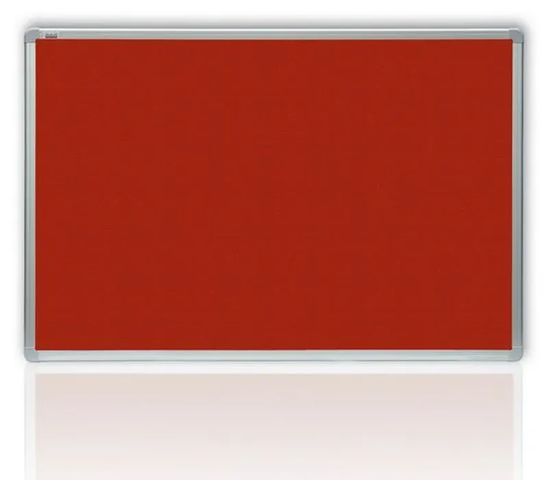 Główne zdjęcie produktu Filcová červená tabule v hliníkovém rámu 150x100 cm
