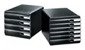 Filing-box, plastic, 4 drawers, LEITZ "Allura", black
