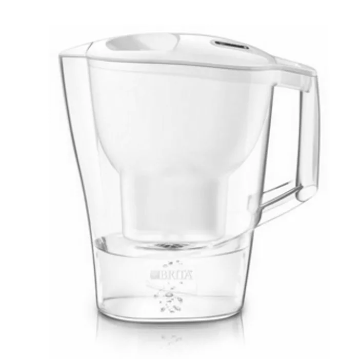 Główne zdjęcie produktu Filtrační konvice (set) Aluna, bílá, sklo, 2.4l, vč. 3 filtrů, Brita