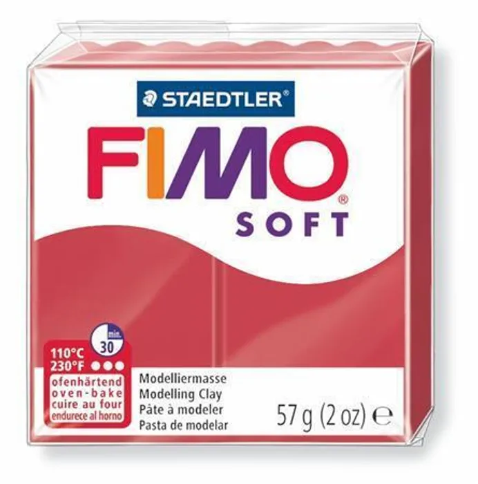 Główne zdjęcie produktu FIMO® soft 8020 56g tmavě červená