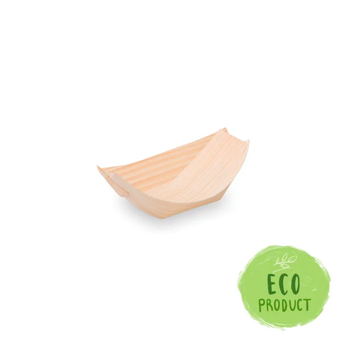 Główne zdjęcie produktu Fingerfood miska dřevěná, lodička 11 x 7 cm [100 ks]