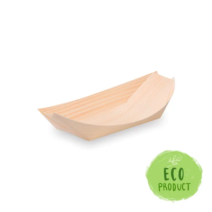 Główne zdjęcie produktu Fingerfood miska dřevěná, lodička 16,5 x 8,5 cm [100 ks]