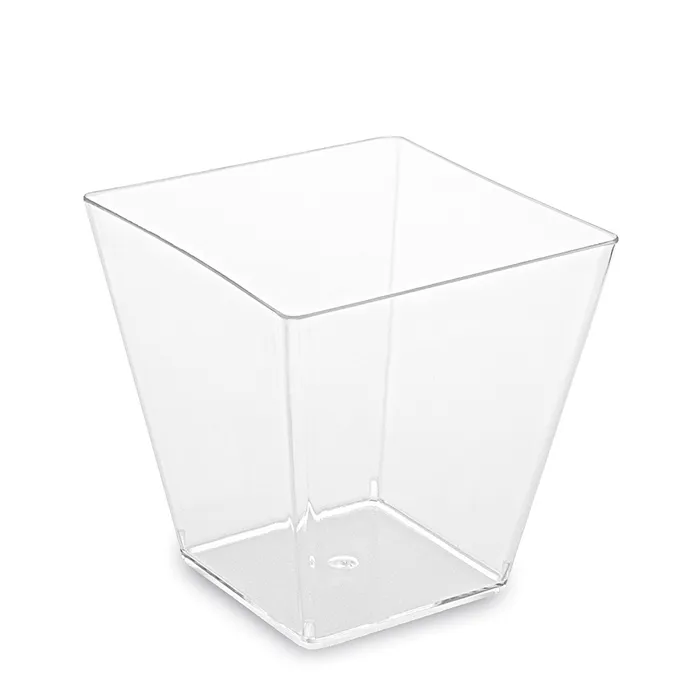 Główne zdjęcie produktu Fingerfood miska hranatá, čirá 11 x 11 x 7 cm - 500 ml [20 ks]