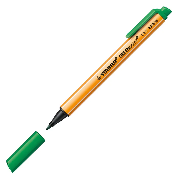 Główne zdjęcie produktu Fix "GREENpoint", zelená, 0,8mm, STABILO