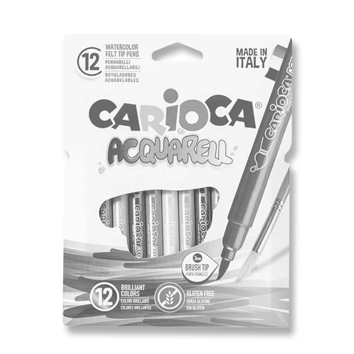 Główne zdjęcie produktu Fixy Carioca Acquarell 12 barev