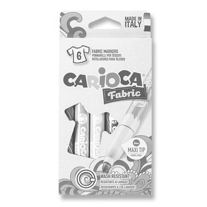 Główne zdjęcie produktu Fixy Carioca Fabricart 6 barev