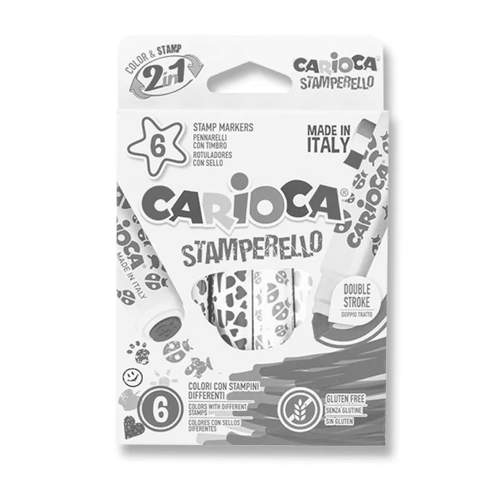 Główne zdjęcie produktu Fixy Carioca Stamp Markers 6 barev