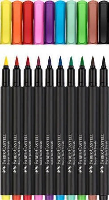Główne zdjęcie produktu Fixy Faber-Castell Black Edition Brush 10 barev