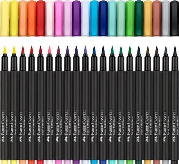 Główne zdjęcie produktu Fixy Faber-Castell Black Edition Brush 20 barev