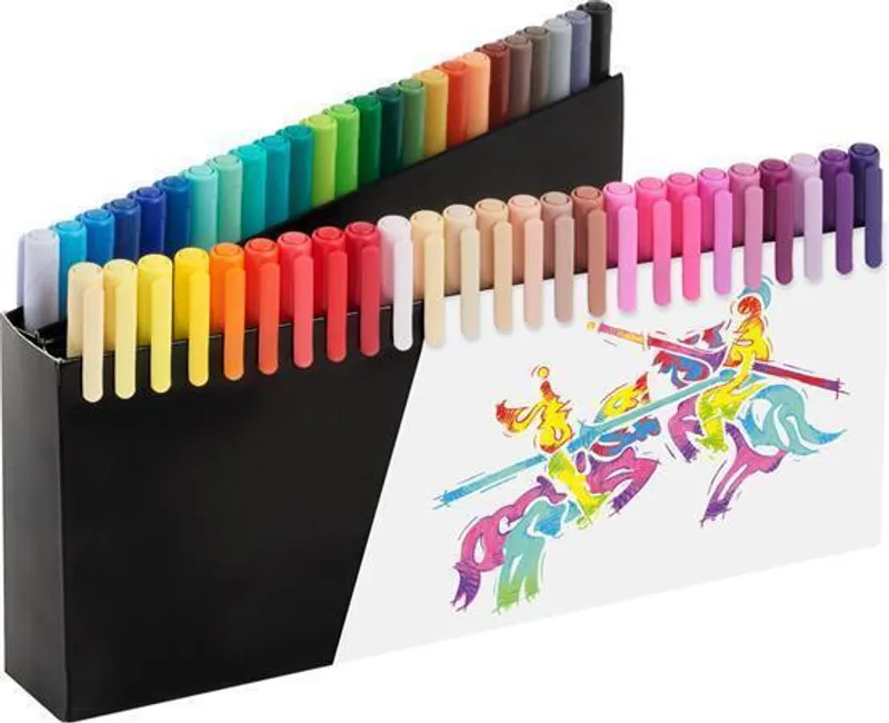 Główne zdjęcie produktu Fixy Faber-Castell Black Edition Brush - stojánek, 50 barev