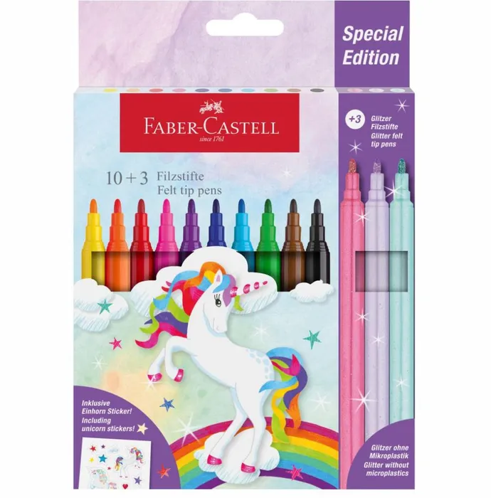 Główne zdjęcie produktu Fixy Faber-Castell Unicorn 13 barev