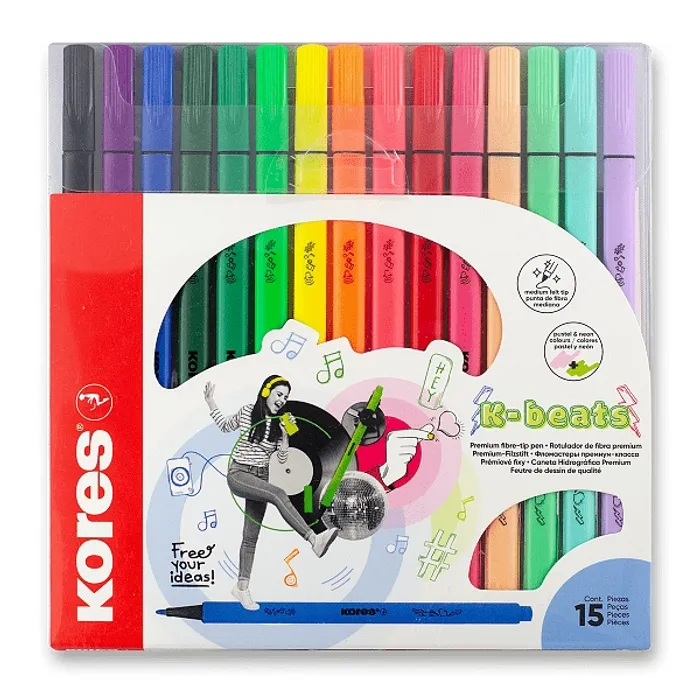 Główne zdjęcie produktu Fixy Kores K-Beats 15 barev