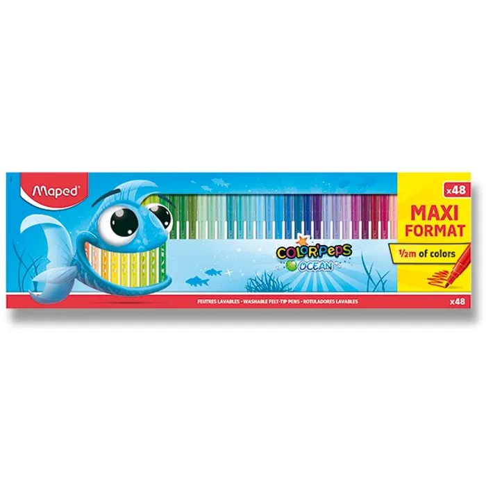 Główne zdjęcie produktu Fixy Maped Color'Peps Ocean 48 barev