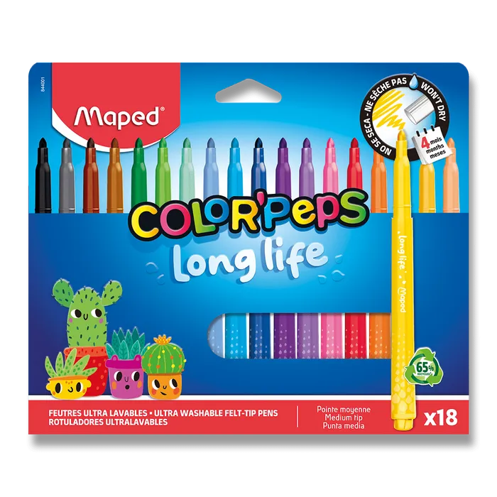 Główne zdjęcie produktu Fixy MAPED Long Life 2.0 - 18 ks