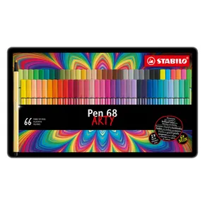 Flamastry STABILO Pen 68 ARTY 66 szt. w metalowym pudełku