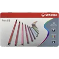 Flamastry STABILO Pen 68 30 szt. w metalowym pudełku