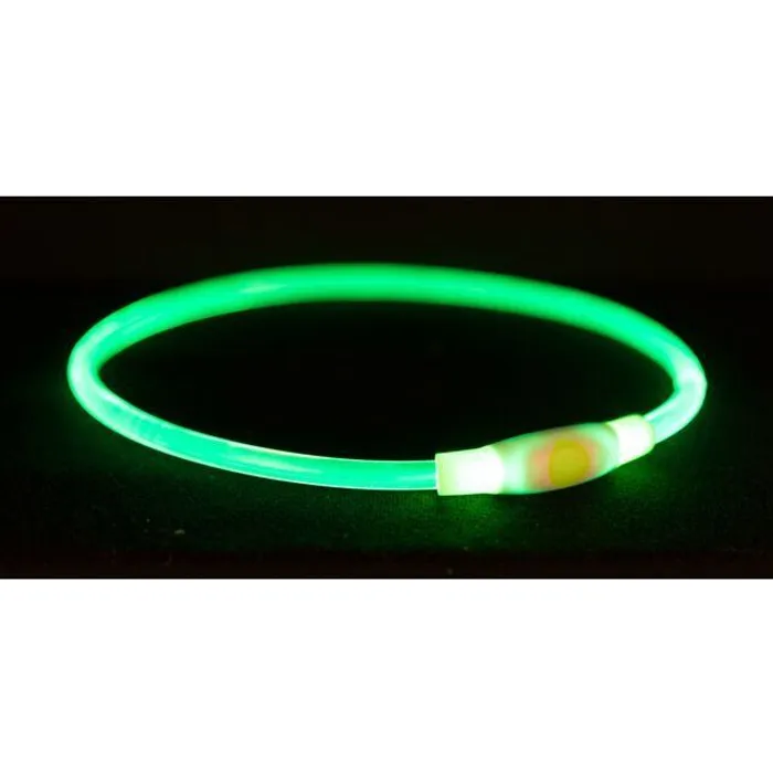 Główne zdjęcie produktu Flash light ring USB, blikací obojek, zelená S-M: 40 cm/ o 8 mm