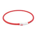 Obroża świetlna Flash USB XS-XL 70 cm / 10 mm, - czerwona