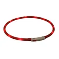 Obroża świetlna Flash USB XS-XL 70 cm / 10 mm, - czerwona