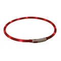 Obroża świetlna Flash USB XS-XL 70 cm / 10 mm, - czerwona