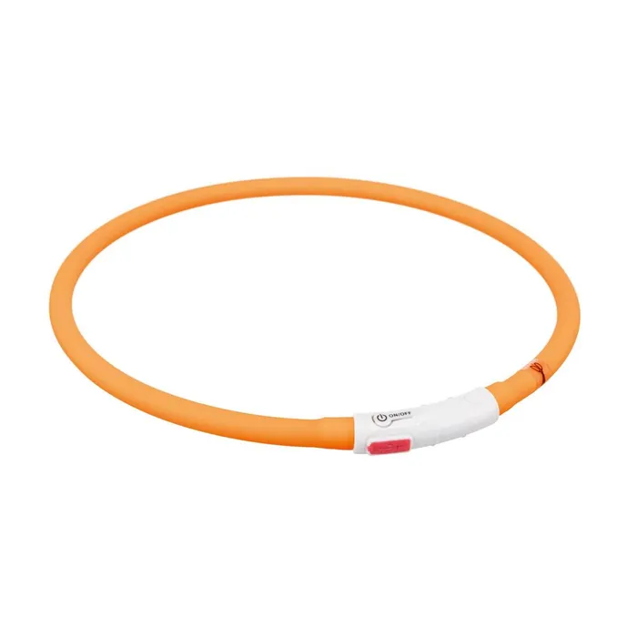 Główne zdjęcie produktu Flash USB svítící obojek XS-XL 70 cm / 10 mm, - oranžová