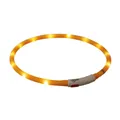 Obroża świetlna Flash USB XS-XL 70 cm / 10 mm, - pomarańczowa