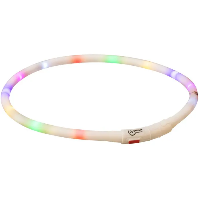 Główne zdjęcie produktu Flash USB svítící silikonový obojek, XS-XL: 70 cm / 10 mm, multicolor