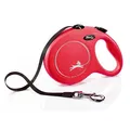Pas Flexi New Classic L 8 m, maks. 50 kg, czerwony