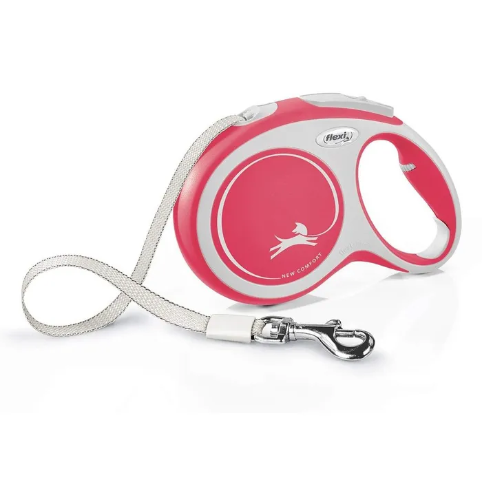 Główne zdjęcie produktu Flexi New Comfort L pásek 8 m, max. 50 kg, červená