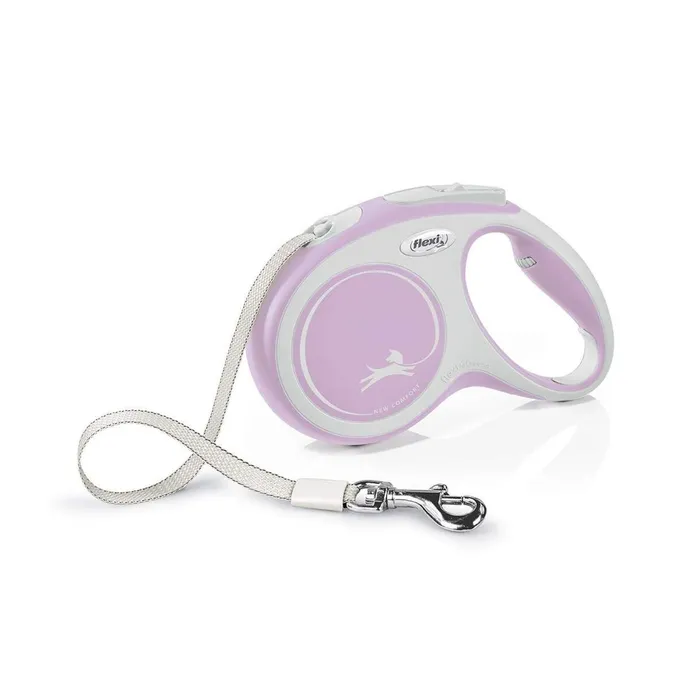 Główne zdjęcie produktu Flexi New Comfort M pásek 5 m, max. 25 kg, růžová