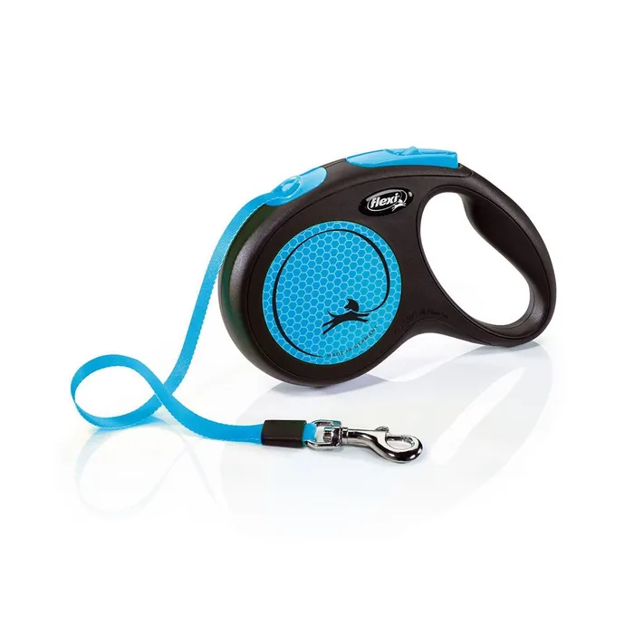 Główne zdjęcie produktu Flexi New Neon M pásek 5 m, max.25 kg, modrá