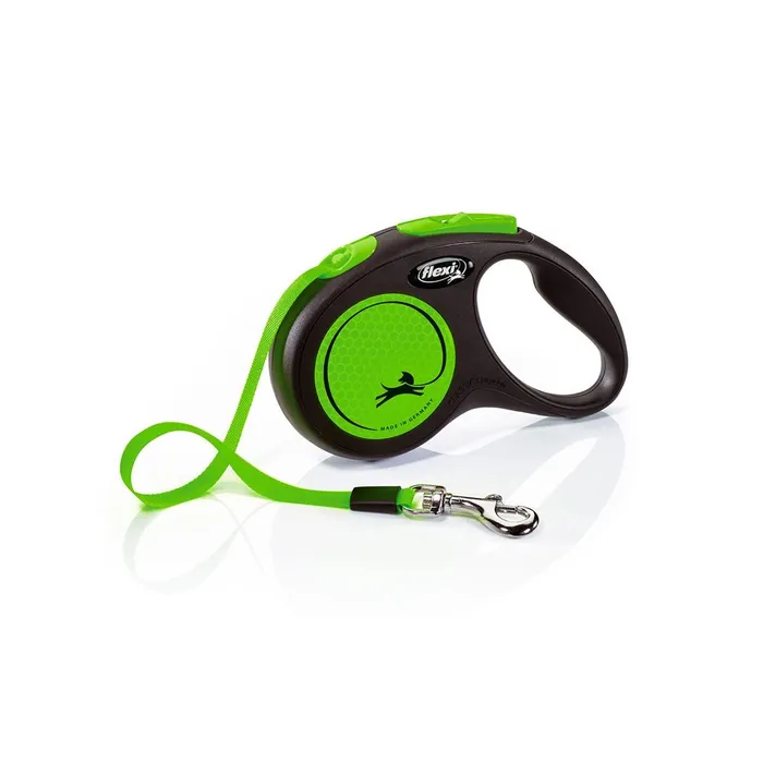 Główne zdjęcie produktu Flexi New Neon S pásek 5 m, max.15 kg, zelená