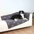 Następne zdjęcie produktu Kocyk polarowy BARNEY 150x100cm - szary w niebieskie kostki