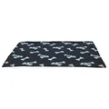 Następne zdjęcie produktu Kocyk polarowy BEANY 100x70cm - czarny z beżowymi nóżkami