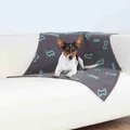 Następne zdjęcie produktu Kocyk polarowy BEANY 100x70cm - szary w niebieskie kostki