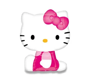 Foliowy balonik imprezowy 3D Hello Kitty, różowy