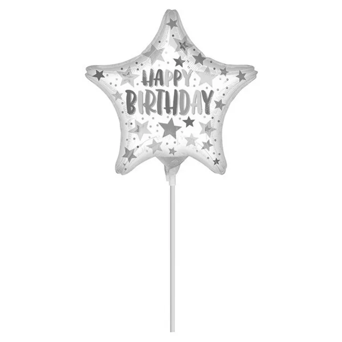 Główne zdjęcie produktu Fóliový party balónek Happy Birthday Stars