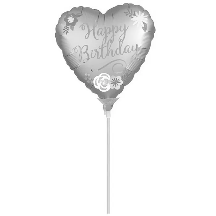 Główne zdjęcie produktu Fóliový party balónek Srdíčko, Happy Birthday