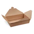 Pudełko zamykane (PAP/PE) tłuszczoodporne kraft `L` 195 x 138 mm 1400ml [50 szt]