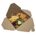 Następne zdjęcie produktu Pudełko zamykane (PAP/PE) tłuszczoodporne kraft `L` 195 x 138 mm 2000ml [50 szt]
