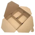 Pudełko zamykane (PAP/PE) tłuszczoodporne kraft `L` 195 x 138 mm 2500ml [40 szt]